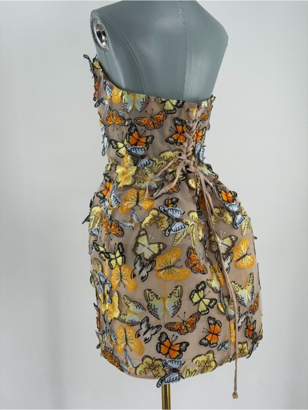 🆕 BRONX & BANCO 🧿 NWOT Bella Butterfly Maraya Strapless Mini Dress, Sz L US 8 - Picture 8 of 15